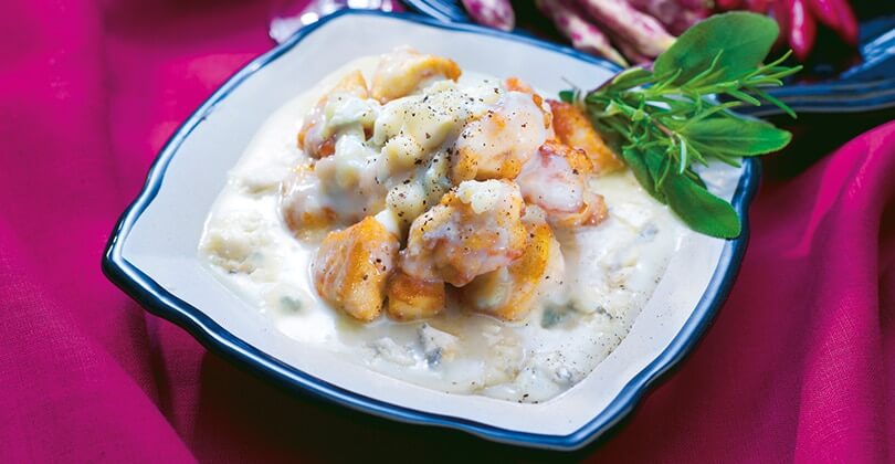 Bocconcini di pollo con Gorgonzola DOP