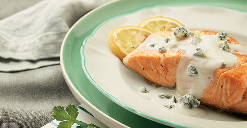 Salmone scottato con Gorgonzola DOP