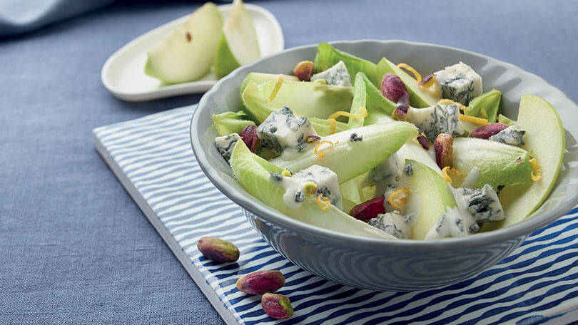 Belgian endive, green apple and Gorgonzola PDO salad