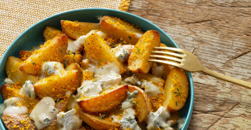 Ofenkartoffeln mit Gorgonzola g.U. sauce
