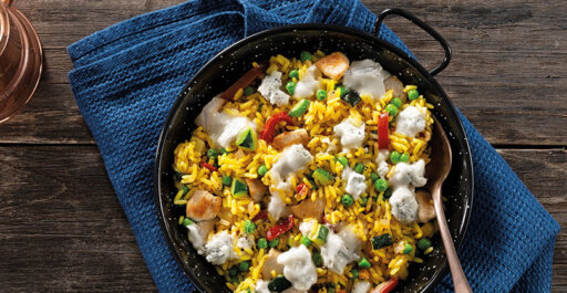 paella con gorgonzola